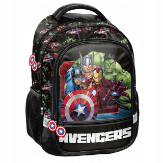 Avengers Paso viackomorový školský batoh čierny, Odtiene červenej, Odtiene modrej, Odtiene zelenej, Viacfarebné 18 l